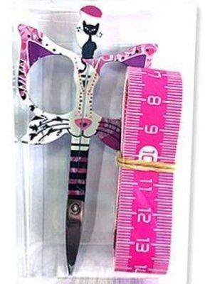 Cat embroidery scissor and pink measuring tape. This will be a hot item for Christmas! Only $10.95.