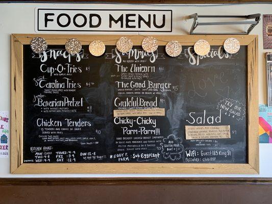 Simple menu that is prepared to order and tasty good.