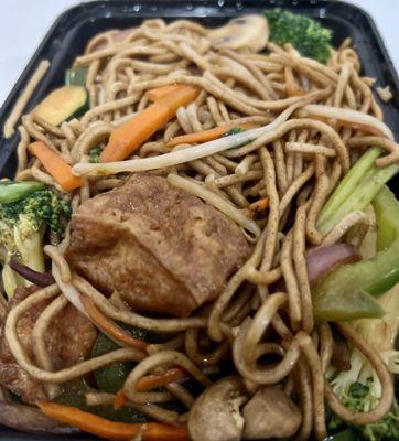 Vegan goddess stir fry noodle