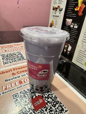 Taro boba tea