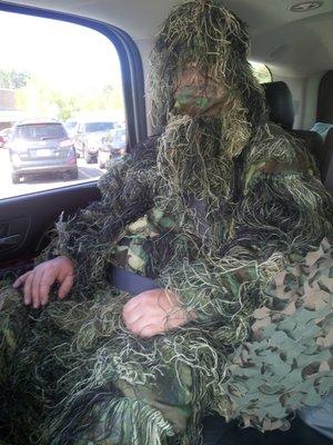 An outfit when one needs to hide in the bush! This may be one of a kind!