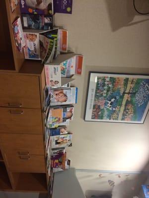 Lots of magazines for parents to enjoy