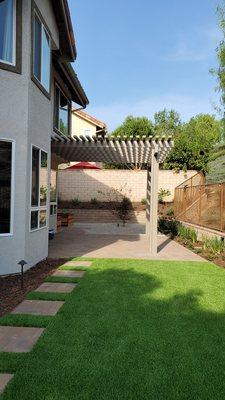 The patio with alumawood cover