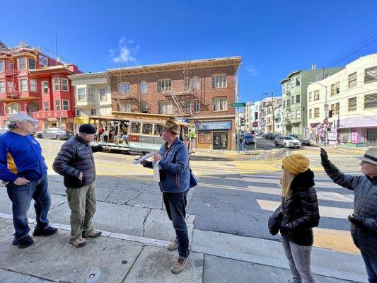 Bruce Bennett leads the SF City Guides Cable Cars - Halfway to the Stars tour