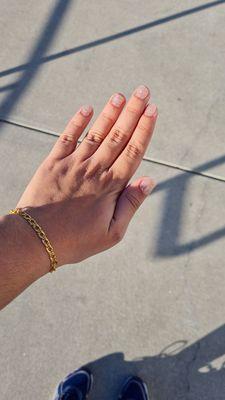 I love the cute sparkly gel polish work! My nails can finally breathe after the horrendous work wiped off from the previous nail salon.