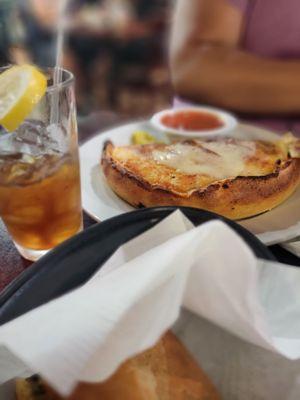 Calzone with Pepperoni and Garlic