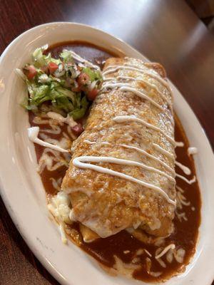 Try their Giant Wet Burritos any meat only $12.95.