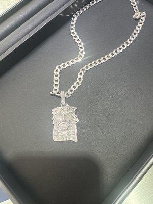 Jesus Piece with chain.