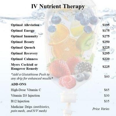 Boost your immune system with one of our specialized cocktail blends