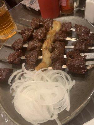 Hangar steak kebab