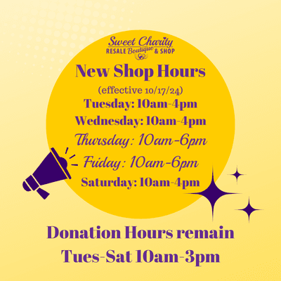 Expanded hours starting 10/17/24!