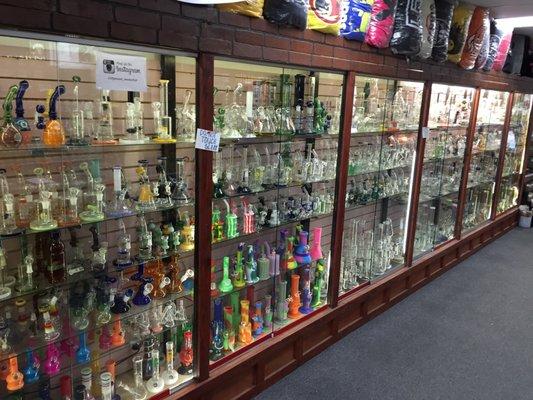 More than 500 different styles of bongs and rigs