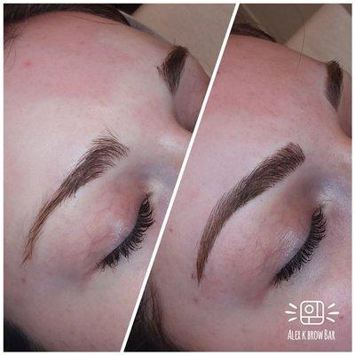 Microblading with shading