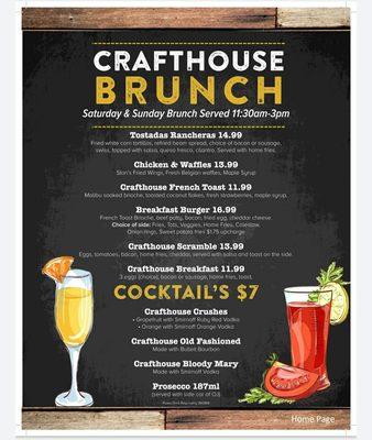 Brunch menu