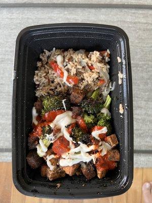 Cajun tofu broccoli rice