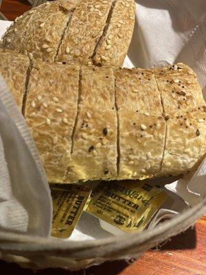 Homemade (warm) bread from the oven.... Delightful in the olive oil dip they prepared.