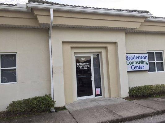 East office door for Bradenton Counseling Center.