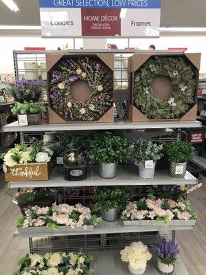 Spring floral decor in home section.