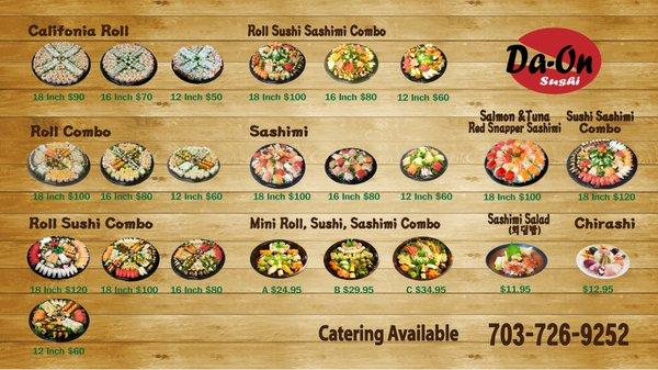 Here is the new menu!