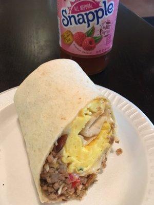 1/2 a southwest wrap for breakfast (they don't sell it by 1/2, I ate 1/2...I was hungry...don't judge me).