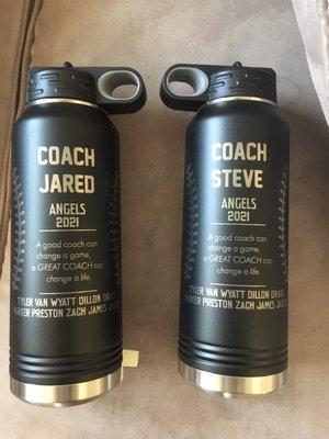 Engraved water bottle