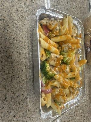 Spicy chicken ziti and broccoli