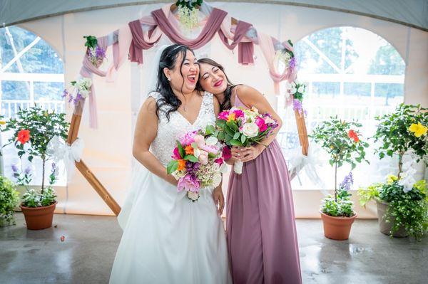 Bridal and bridesmaid bouquet