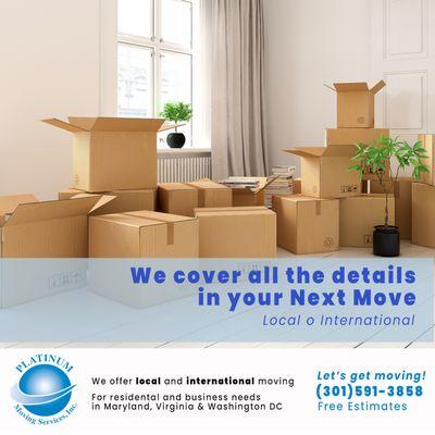 Professional Moving Services in Maryland, Virginia & Washington, DC We will guide you through the entire residential moving experience.