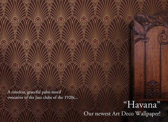 "Havana" Art Deco wallpaper