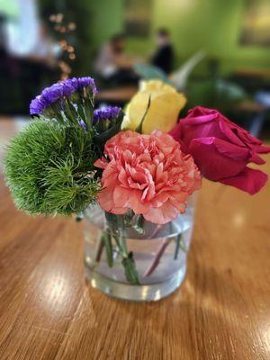 Fresh flowers on the table