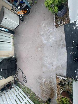 My ruined patio due to Navarro roofing's   negligence