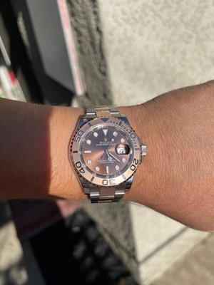 2021 yacht master 1 Two Tone Rose gold Chocolate Dial   !!!