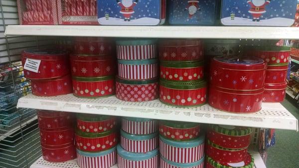 Great tins for holiday baking or gifts.