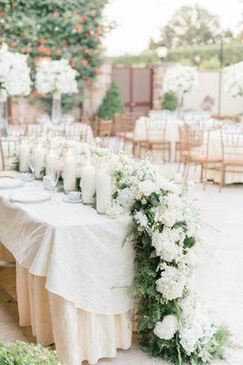 Bride and groom's table