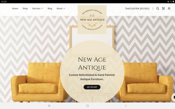 Web design and development for New Age Antique