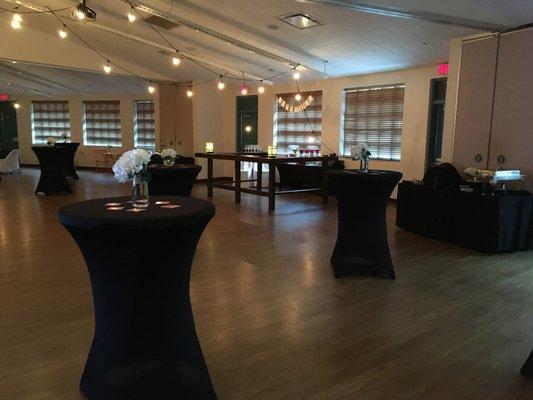 Cocktail reception in Community Room