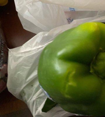 Damaged bell pepper