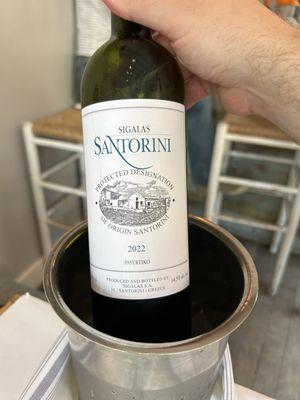 Santorini Sigalas white wine