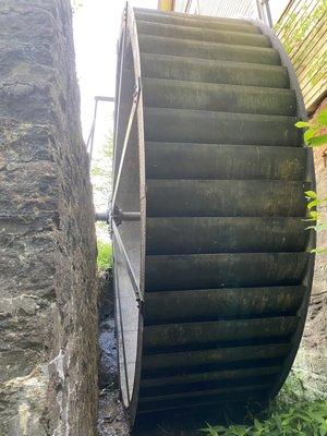 Close up of water wheel