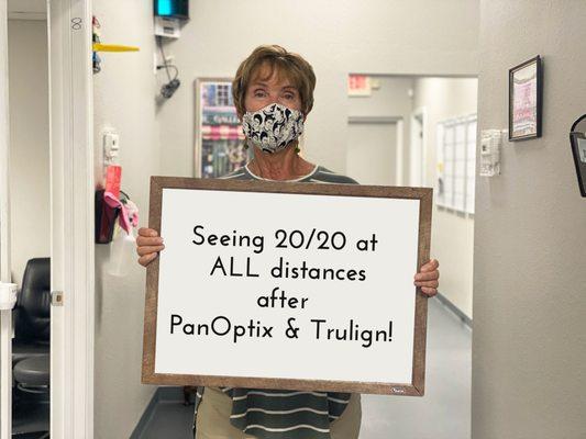 Sometimes blending technology with cataract surgery lens implants helps get the most bang for the buck--great distance, near & night vision!