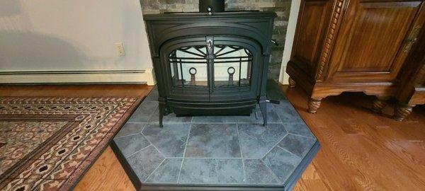 New hearth and stove ! Love it !