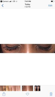 Private Studio: Manhasset Lash Bar - Lash type: Mink - Length of lashes: 13 - Right eye: 90 and Left eye: 90, (approx.)