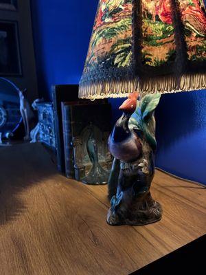 The peacock lamp restored