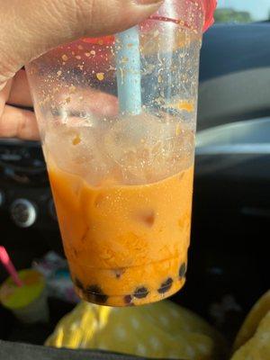 Thai Milk Tea with white stuff