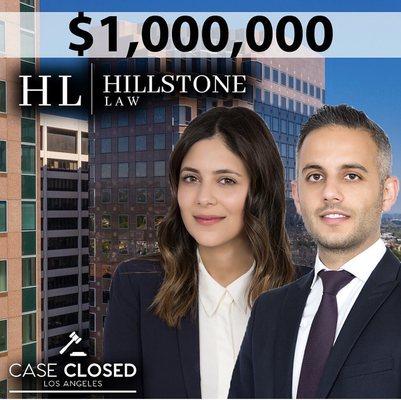 Policy limit $1,000,000 settlement obtained by Hillstone Law!