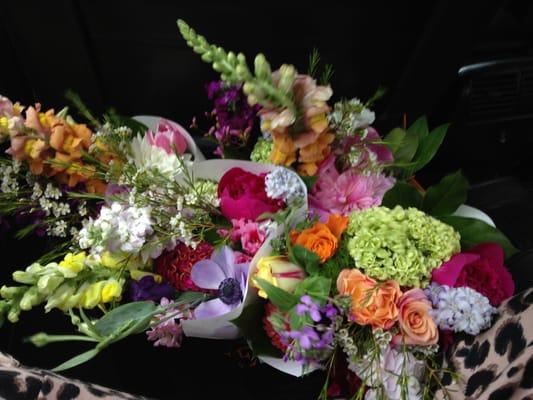 4 bouquets for a fundraiser.