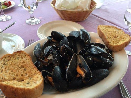 Mussels as appetizer