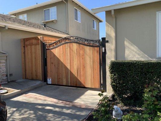 Beautiful automatic gate from Garcia's Ironworks