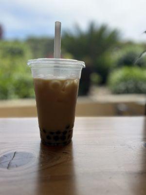 Boba and milk tea.