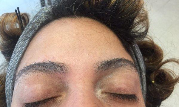 Before Eyebrows Threading